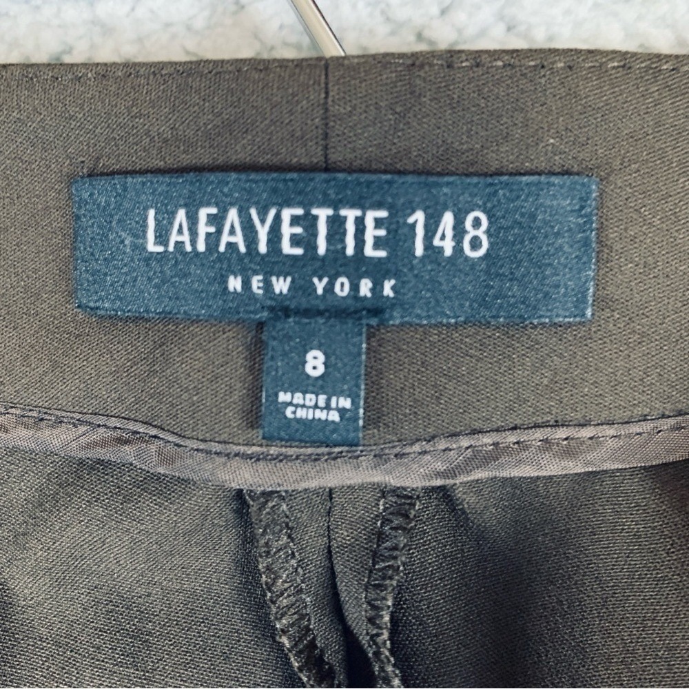 Lafayette 148 New York Dress Pants Women's‎ Straight Leg Wool Blend Brown Size 8 - Picture 3 of 13